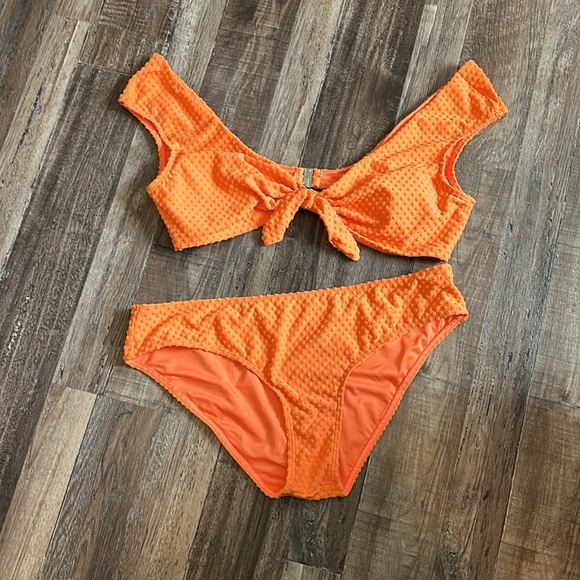 Orange Bikini with Cap Sleeves - Picture 3 of 5